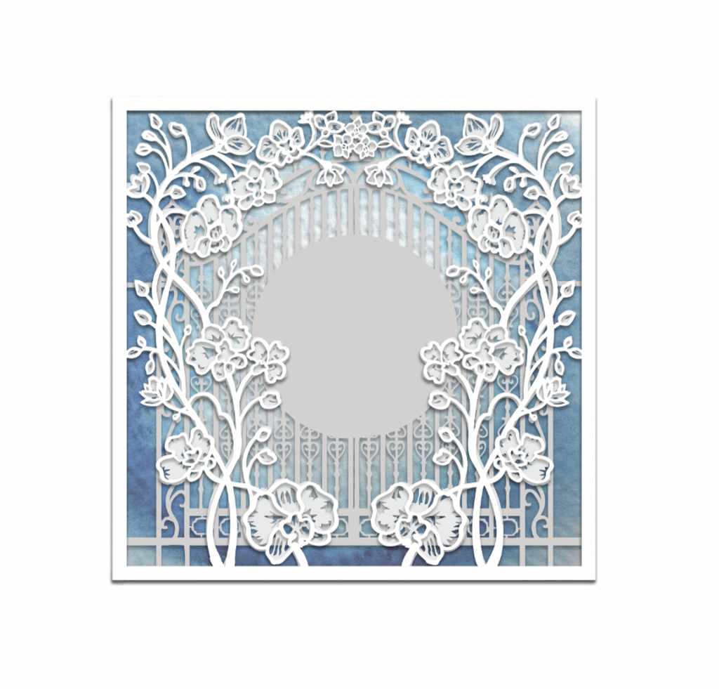 Orchid Garden Gates - Multilayer Papercut Ketubah