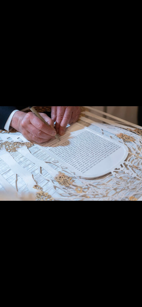 Wonderland Aisle - Custom Wooden Painted Ketubah (Backless)