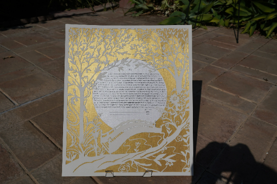Ecosystem of Love Rainforest Bridge - Papercut Ketubah