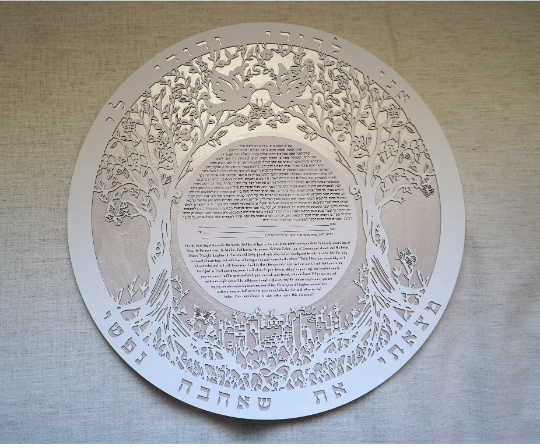 Old City Majestic Ecosystem featuring larger Doves - Circular Papercut Version