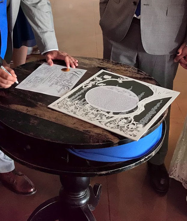 Vineyard Tree - Triple-Layered Papercut Ketubah